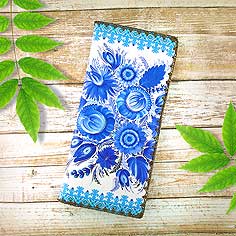 Mlavi Animal collection unique and beautiful vegan large flat wallet with ukraine themed illustration prints for wholesale and online shopping